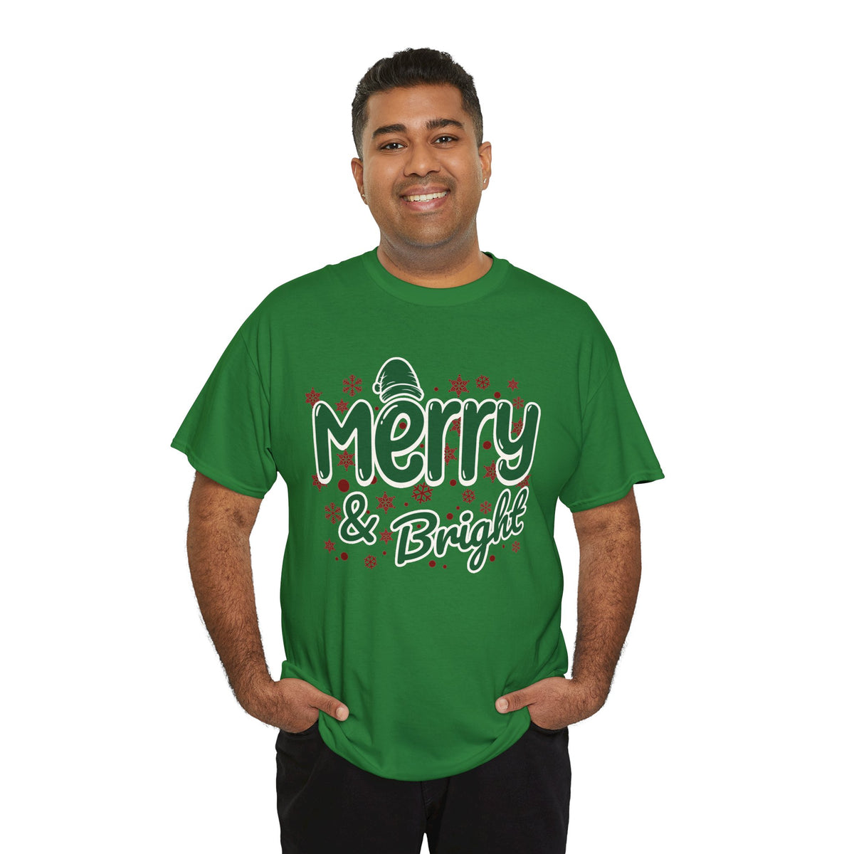 Merry and Bright Christmas Shirt, Retro Holiday Graphic Tee, Vintage Christmas T-Shirt, Festive Xmas Gift