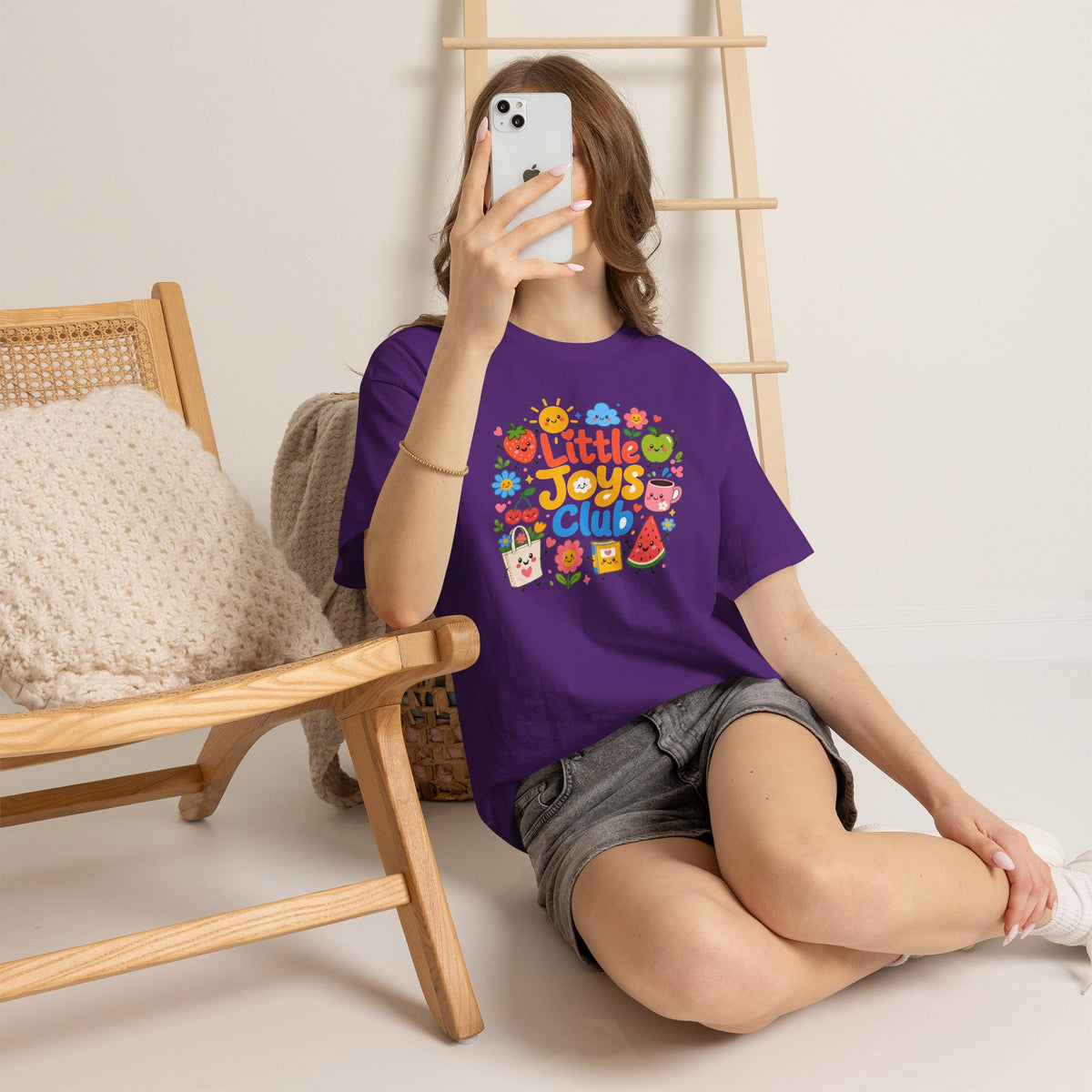 Little Joys Club Shirt, Cute Graphic Tee, Whimsical Floral T-Shirt, Cherry Lemon Shirt, Girly Gift