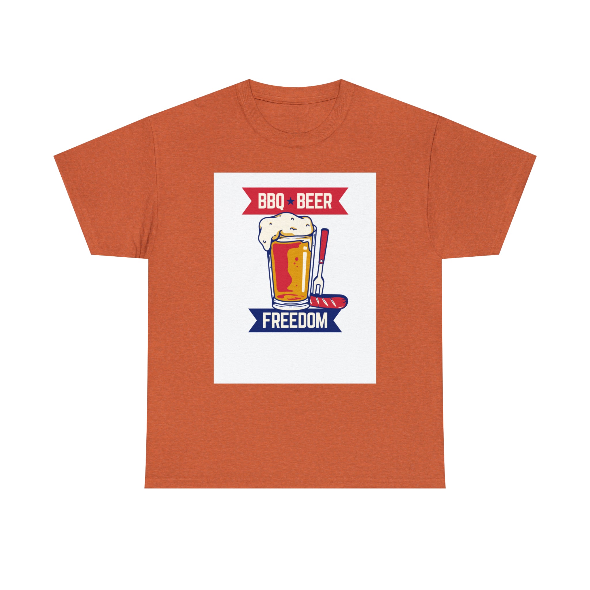 Beer & BBQ Freedom Heavy Cotton Tee