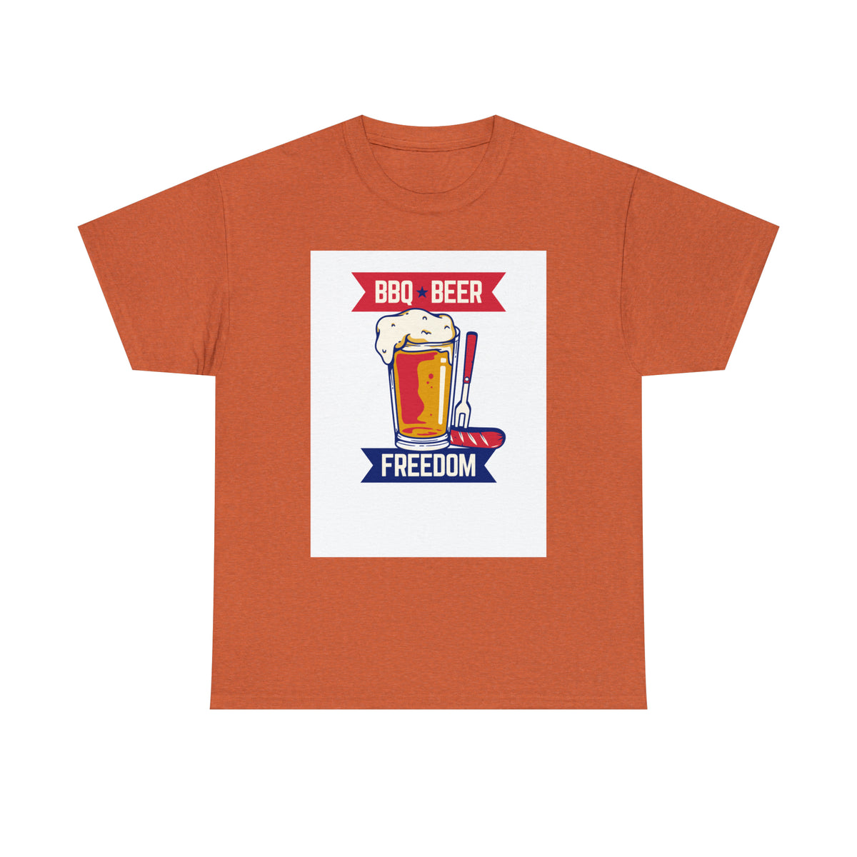 Beer & BBQ Freedom Heavy Cotton Tee