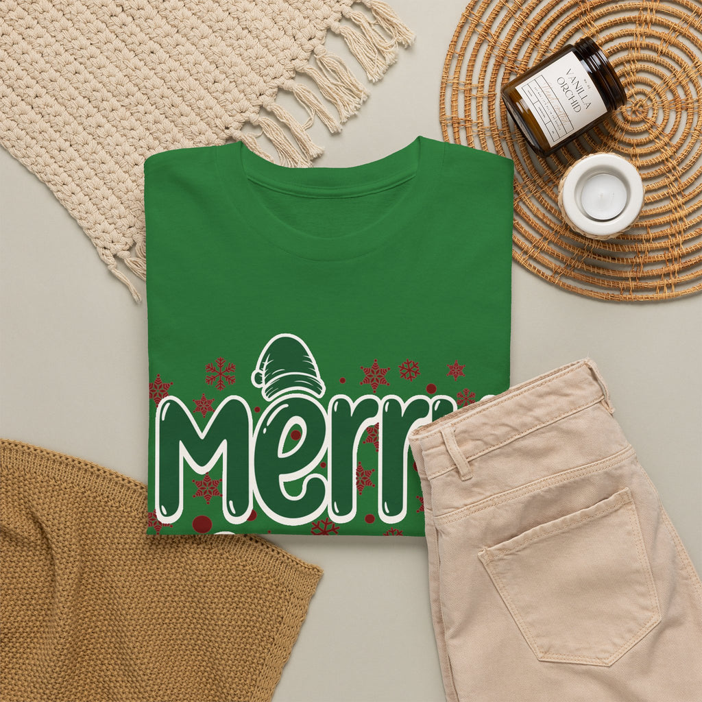 Merry and Bright Christmas Shirt, Retro Holiday Graphic Tee, Vintage Christmas T-Shirt, Festive Xmas Gift