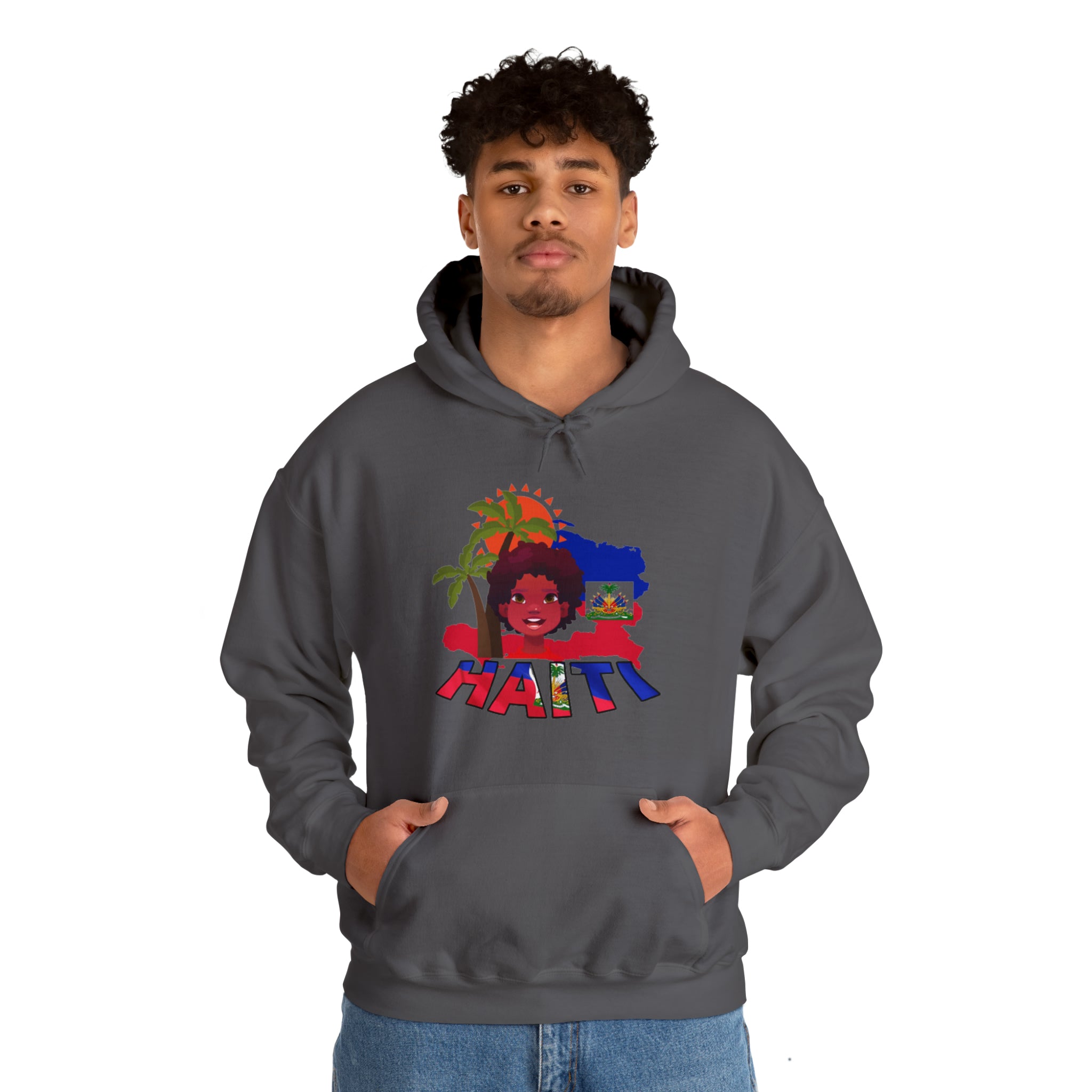 Haiti 509 Co. - Unisex Heavy Blend™ Hooded Sweatshirt Design By Itchy/HBS