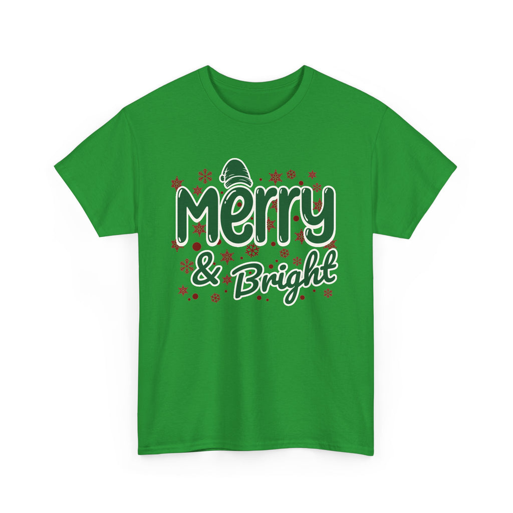 Merry and Bright Christmas Shirt, Retro Holiday Graphic Tee, Vintage Christmas T-Shirt, Festive Xmas Gift