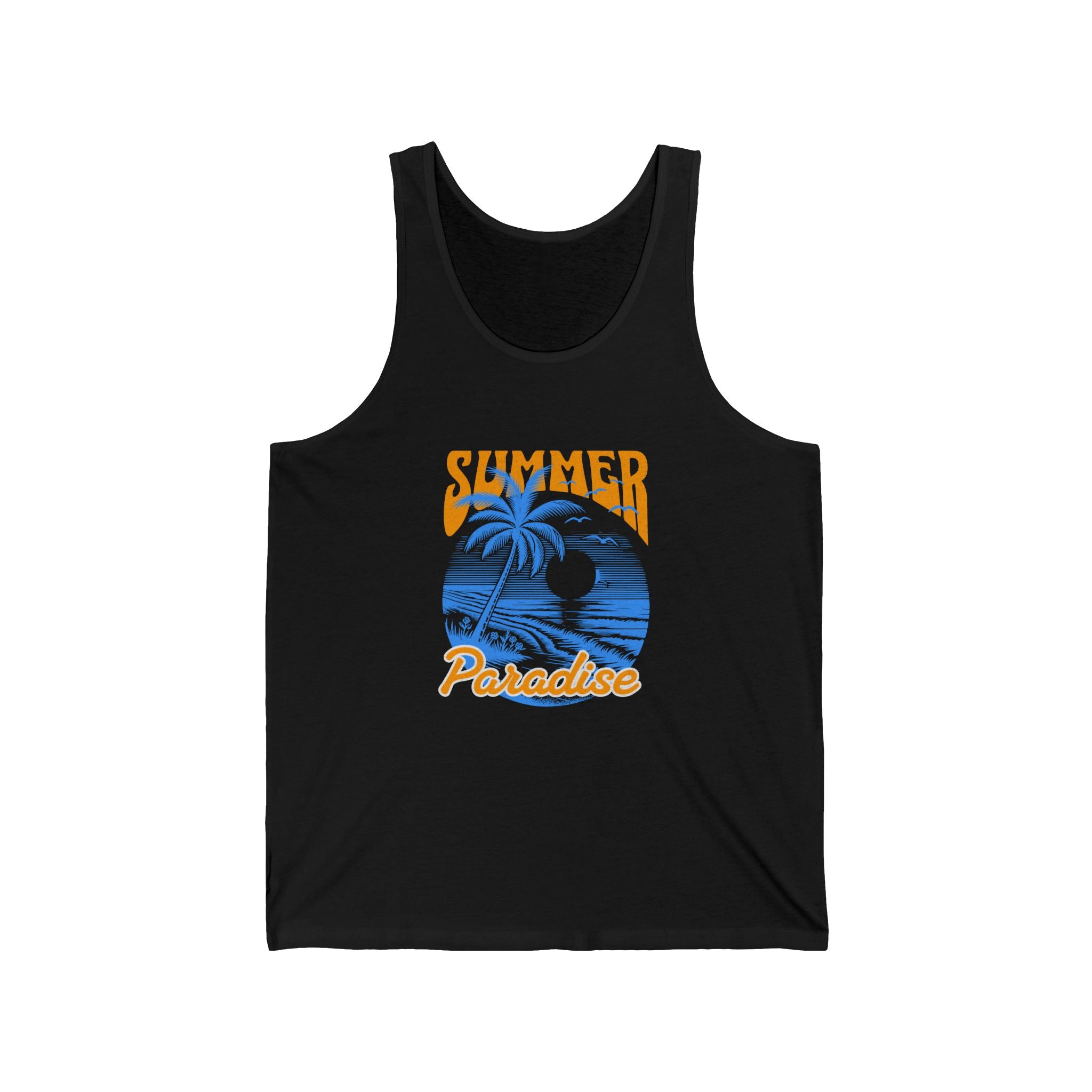 Summer Paradise Unisex Jersey Tank - Summer Essential, Beachwear, Vacation Outfit, Gift for Sun Lovers, Pool Party Top