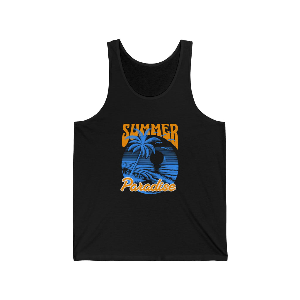Summer Paradise Unisex Jersey Tank - Summer Essential, Beachwear, Vacation Outfit, Gift for Sun Lovers, Pool Party Top