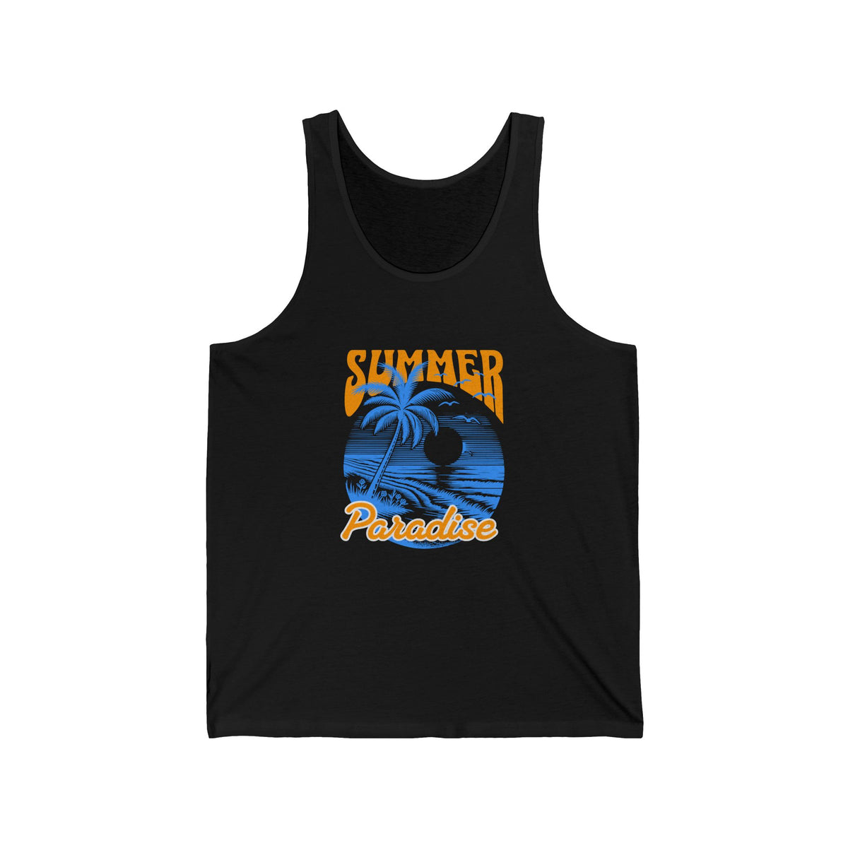 Summer Paradise Unisex Jersey Tank - Summer Essential, Beachwear, Vacation Outfit, Gift for Sun Lovers, Pool Party Top