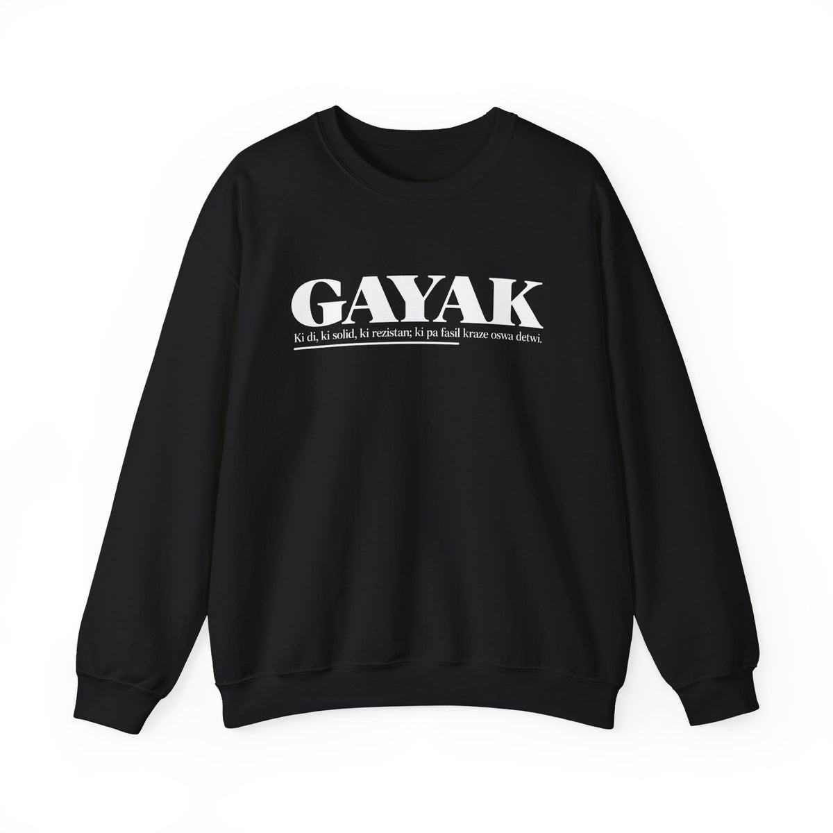 GAYAK Haitian Creole Definition Gen Z Crewneck Sweatshirt