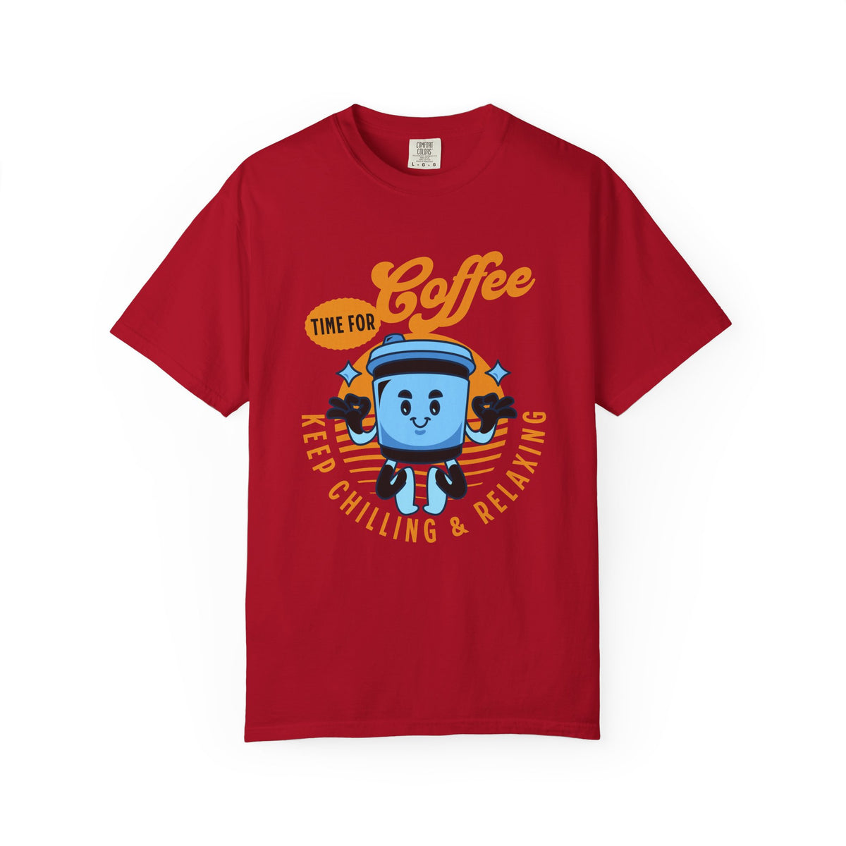 Coffee Lover's Unisex Sonhco T-shirt - Time For Coffee Keep Chilling and Relaxing