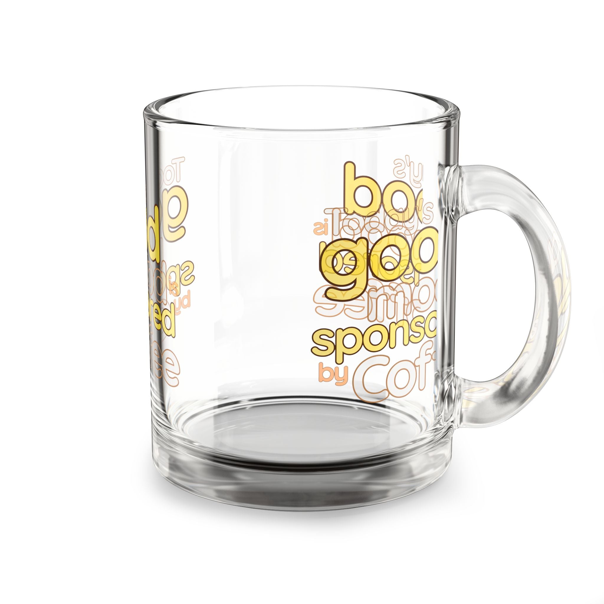Good Mood Coffee Mug - 10oz Glass Mug, Fun Drinkware for Coffee Lovers, Perfect Gift for Holidays, Home Office Decor, Coffee Humor