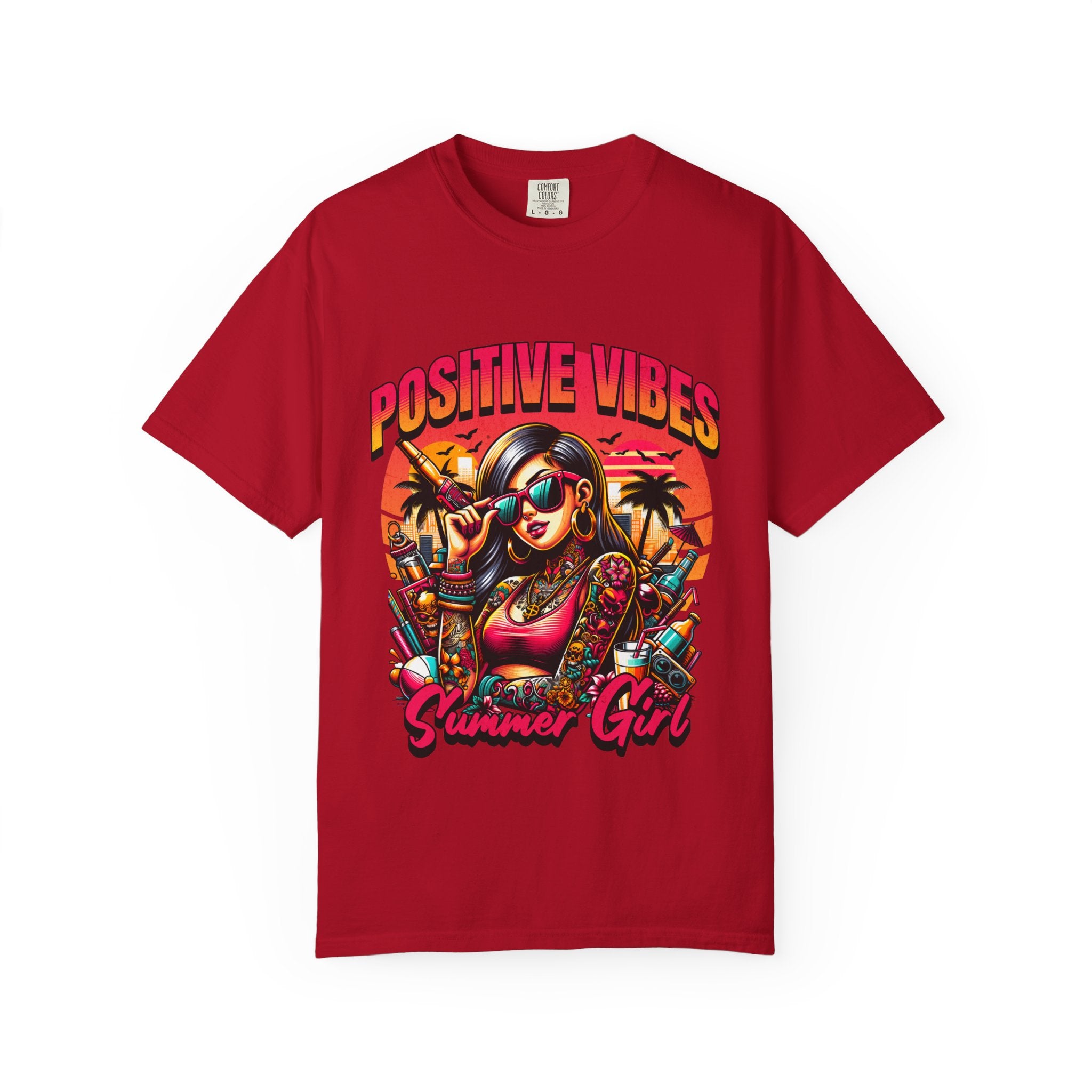 Summer Girl Vibes Unisex Garment-Dyed T-Shirt