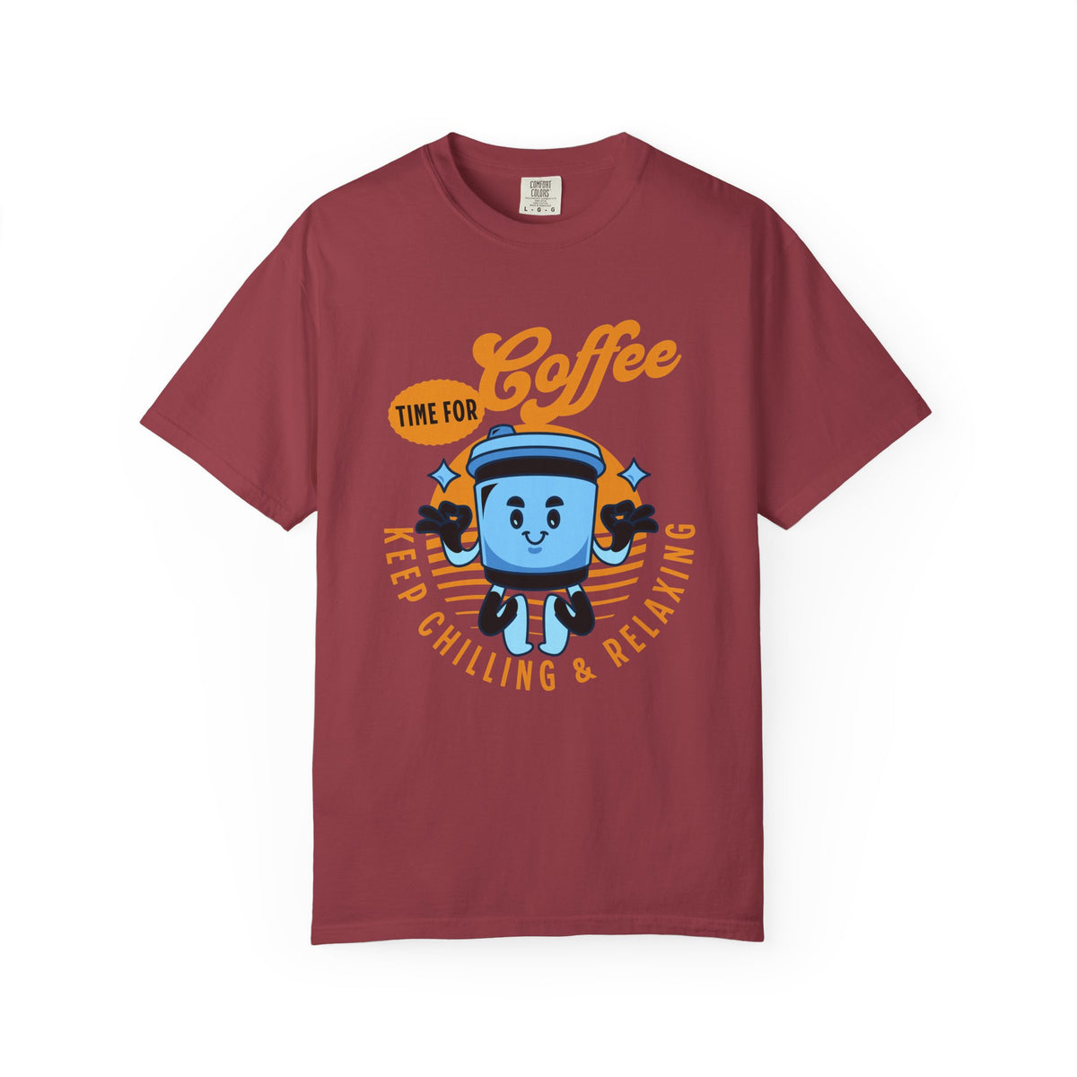 Coffee Lover's Unisex Sonhco T-shirt - Time For Coffee Keep Chilling and Relaxing