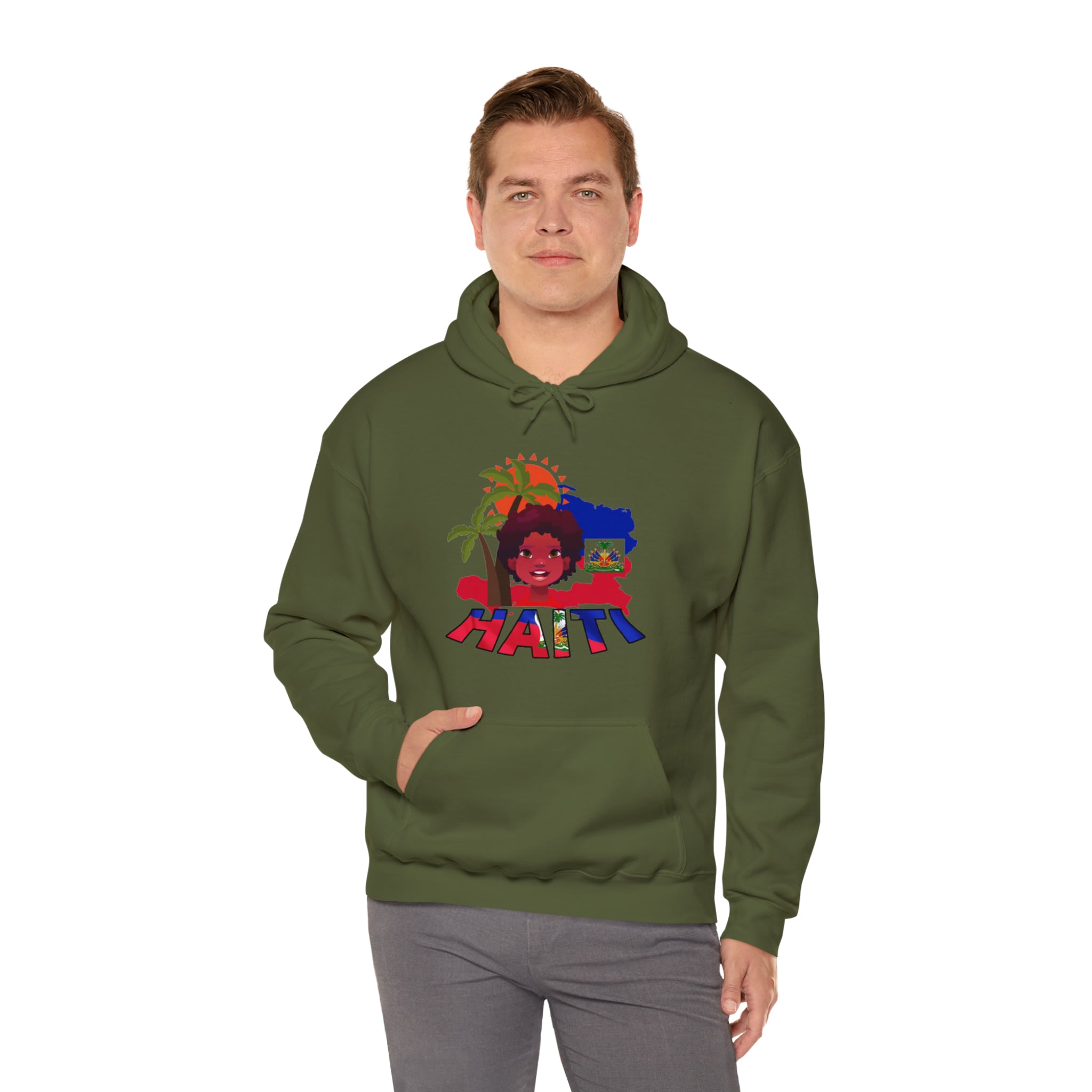 Haiti 509 Co. - Unisex Heavy Blend™ Hooded Sweatshirt Design By Itchy/HBS