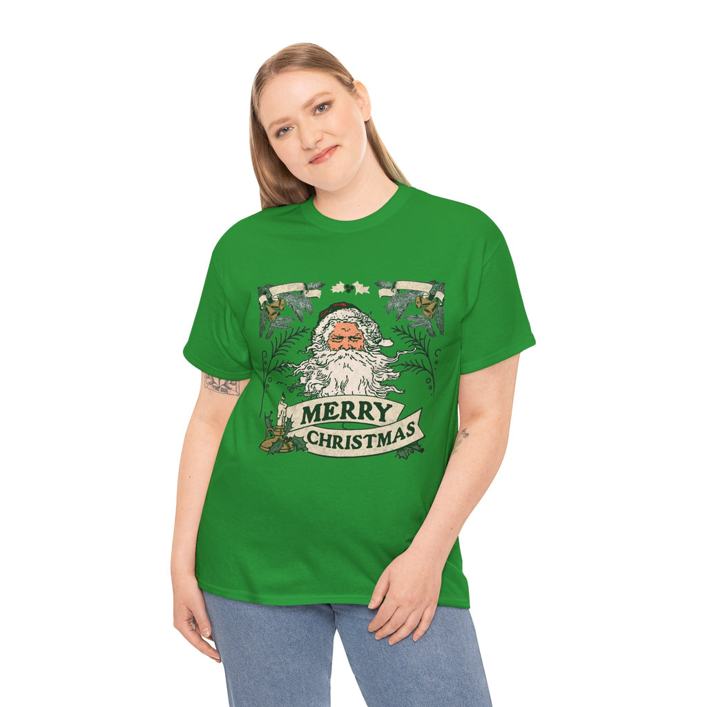 Vintage Santa Christmas Shirt, Retro Merry Christmas Tee, Old Fashioned Santa Graphic T-Shirt, Nostalgic Holiday Gift