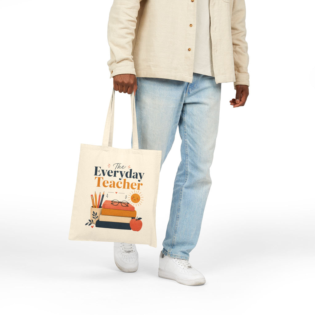 Teacher Tote Bag, Cute Teacher Gift, Everyday Teacher Canvas Bag, Book Bag for School
