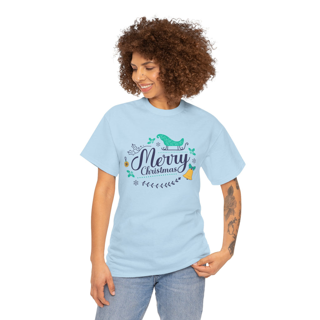 Merry Christmas Shirt, Elegant Holiday Graphic Tee, Festive Christmas Typography T-Shirt, Cute Winter Holiday Gift