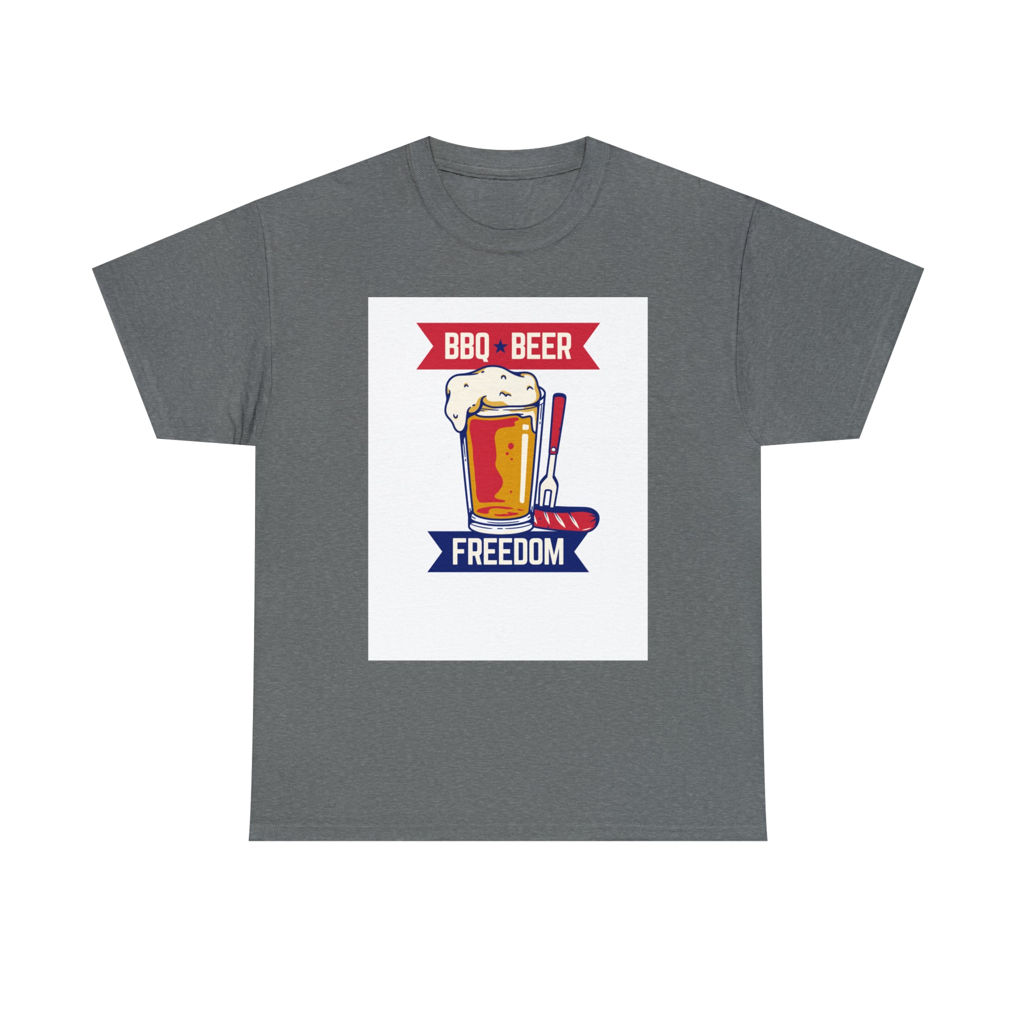 Beer & BBQ Freedom Heavy Cotton Tee