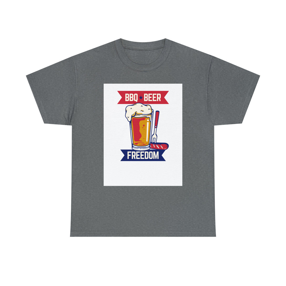 Beer & BBQ Freedom Heavy Cotton Tee