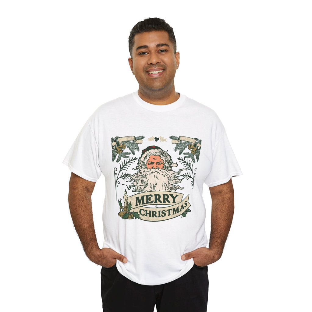 Vintage Santa Christmas Shirt, Retro Merry Christmas Tee, Old Fashioned Santa Graphic T-Shirt, Nostalgic Holiday Gift