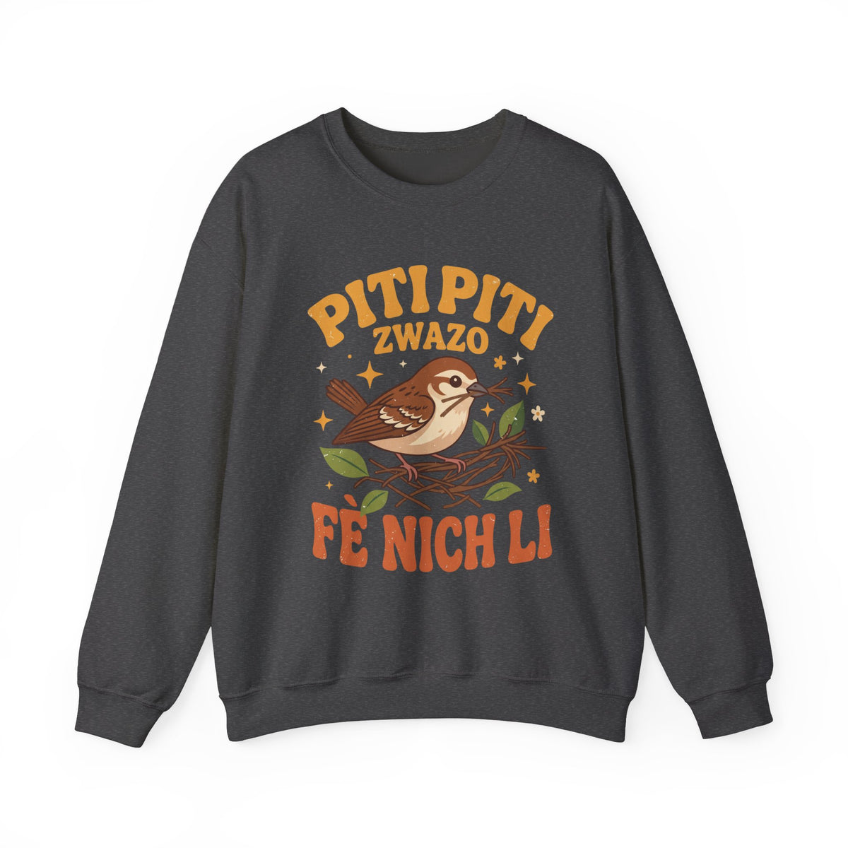 Piti Piti Zwazo Fè Nich Li – Haitian Creole Graphic T-Shirt | SONHCO