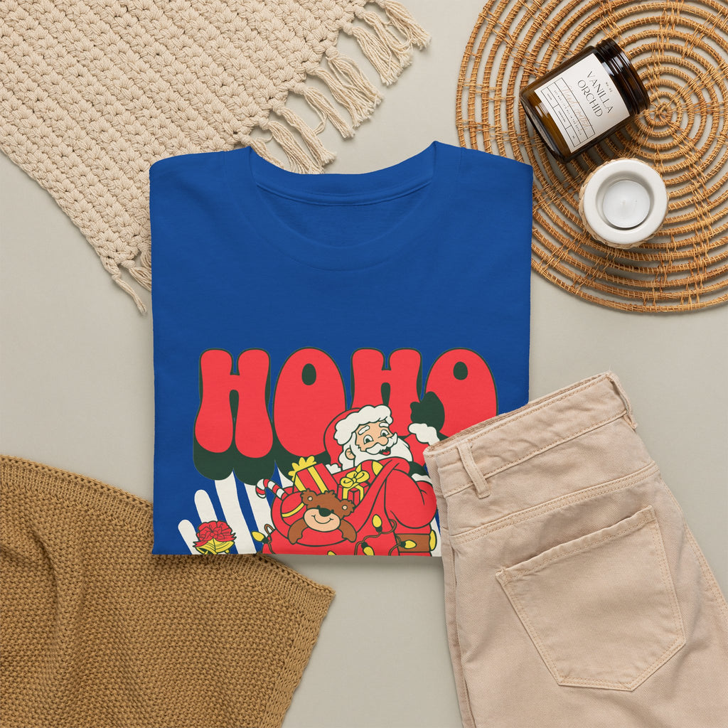 Retro Santa Christmas Shirt, Ho Ho Merry Christmas Tee, Vintage Holiday Graphic T-Shirt, Cute Santa Claus Gift