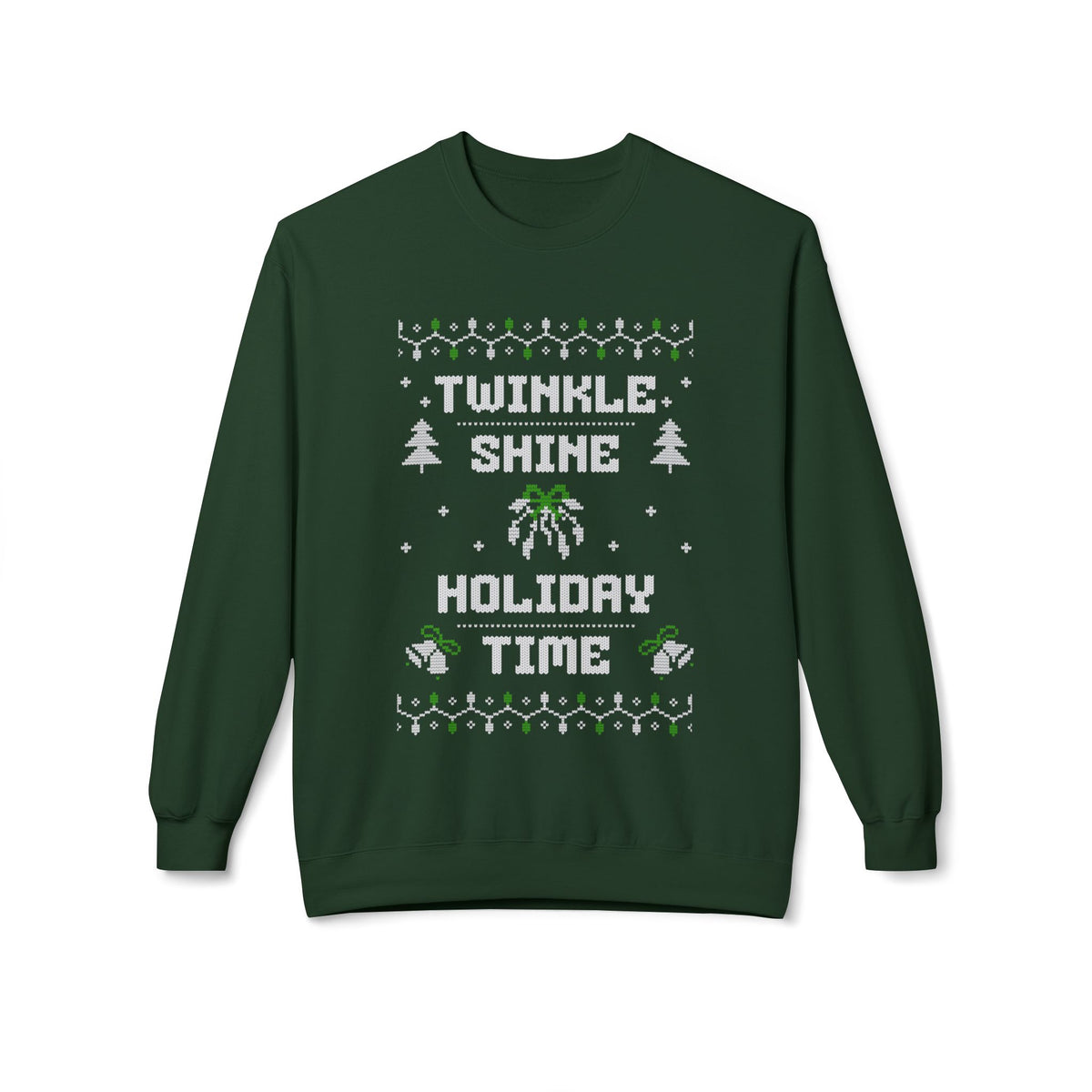 Twinkle Shine Holiday Time Unisex Sweatshirt, Casual Streetwear, Gift for Birthdays, Unisex Crewneck, Trendy Outfit