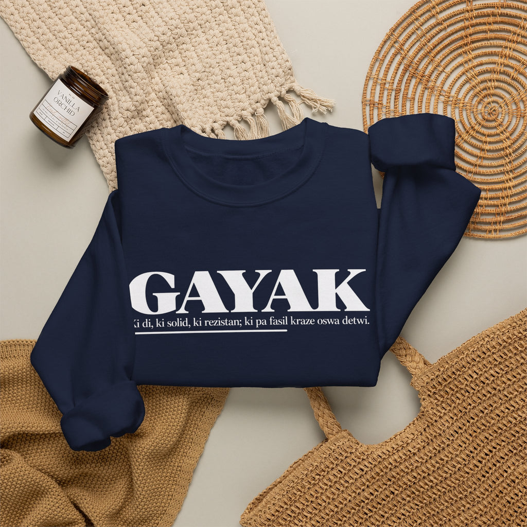 GAYAK Haitian Creole Definition Gen Z Crewneck Sweatshirt