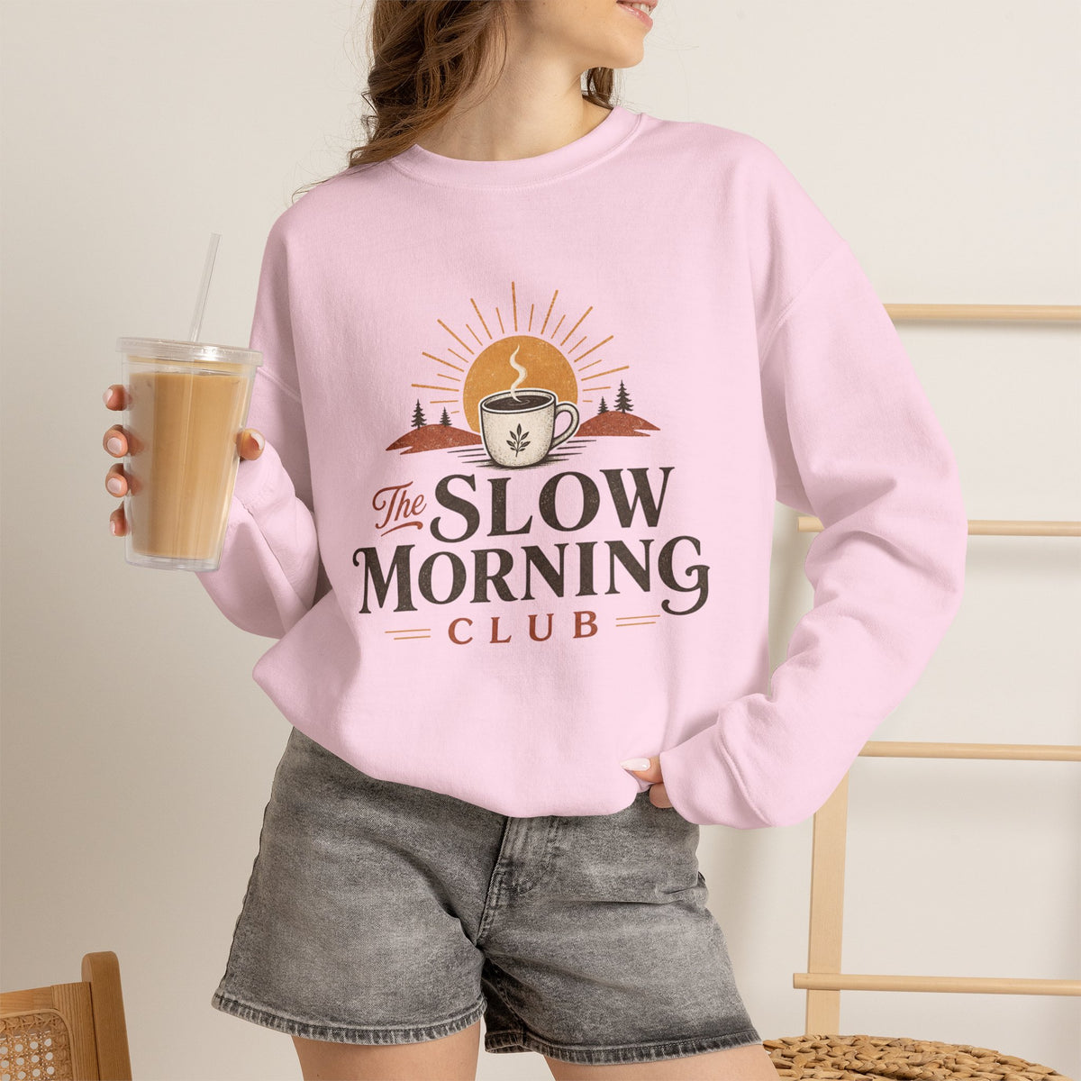 Slow Morning Club Mug, Cozy Coffee Lover Gift, Cute Morning Coffee Cup, Self Care Gift for Her