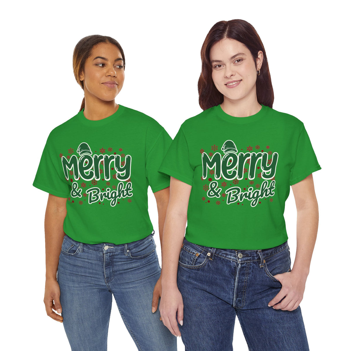 Merry and Bright Christmas Shirt, Retro Holiday Graphic Tee, Vintage Christmas T-Shirt, Festive Xmas Gift