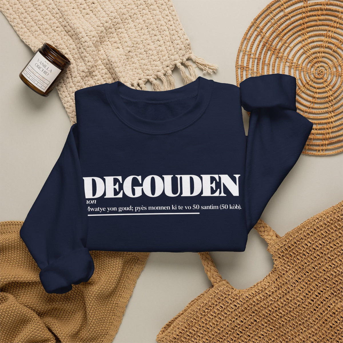 DEGOUDEN Haitian Creole Definition Gen Z Crewneck Sweatshirt