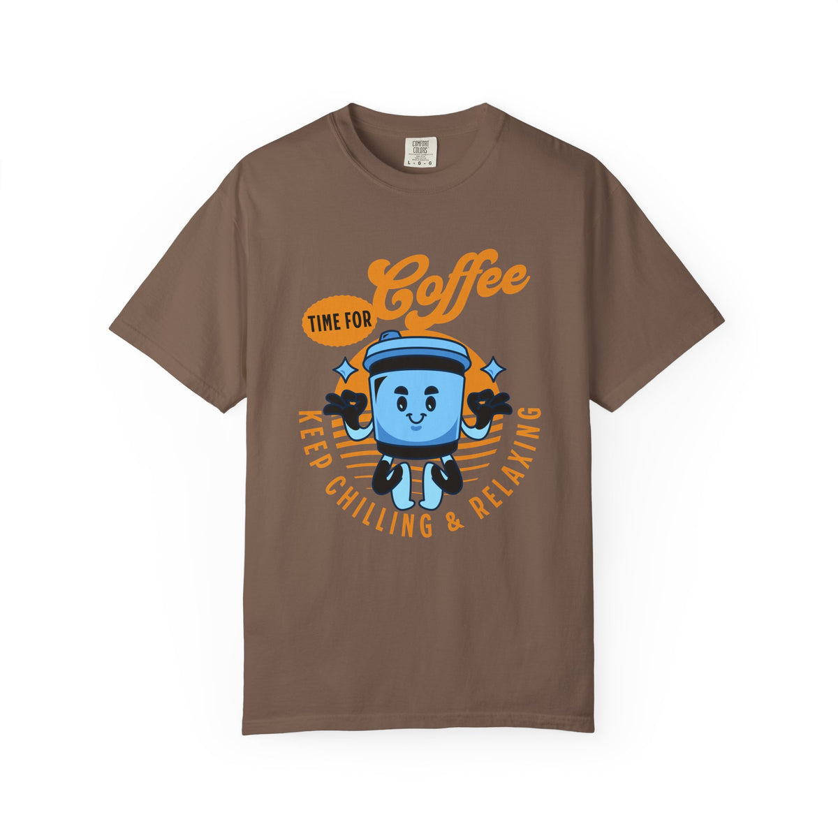 Coffee Lover's Unisex Sonhco T-shirt - Time For Coffee Keep Chilling and Relaxing