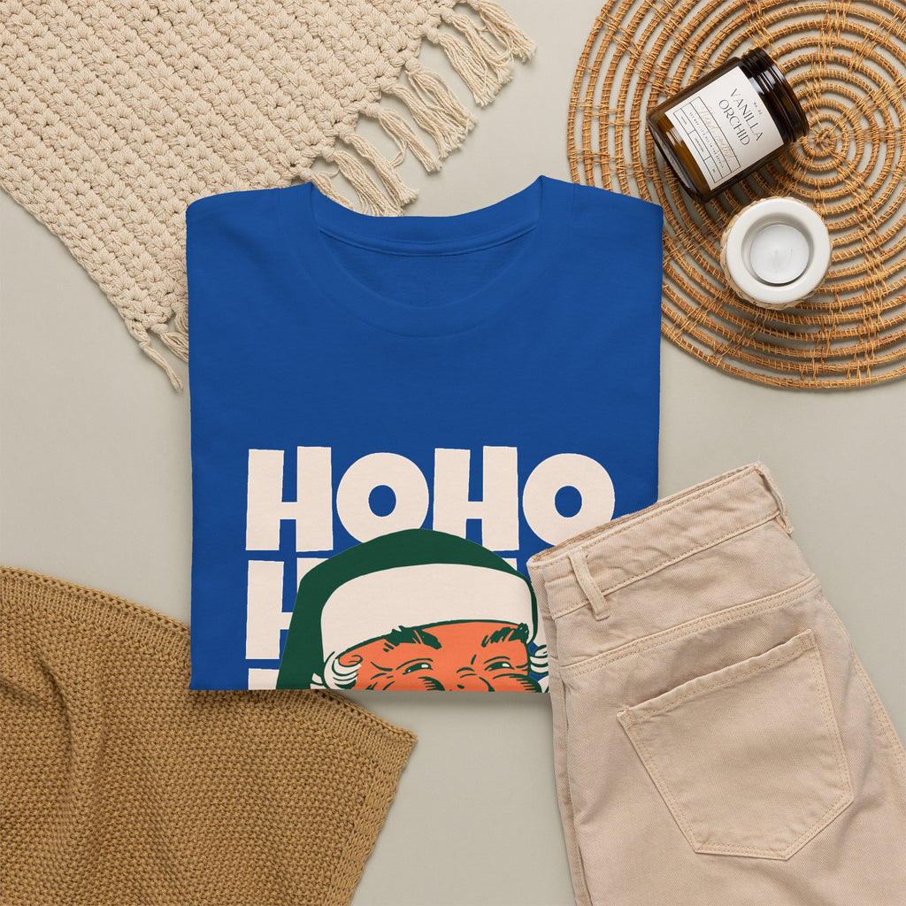 Retro Santa Ho Ho Ho Shirt, Merry Christmas Graphic Tee, Vintage Holiday T-Shirt, Funny Santa Christmas Gift