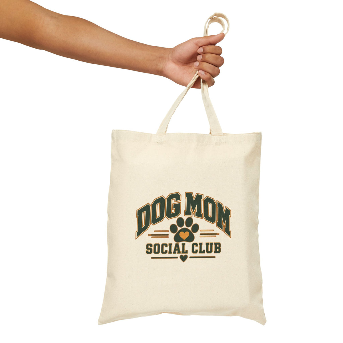 Dog Mom Social Club — Dog Lover Canvas Tote Bag