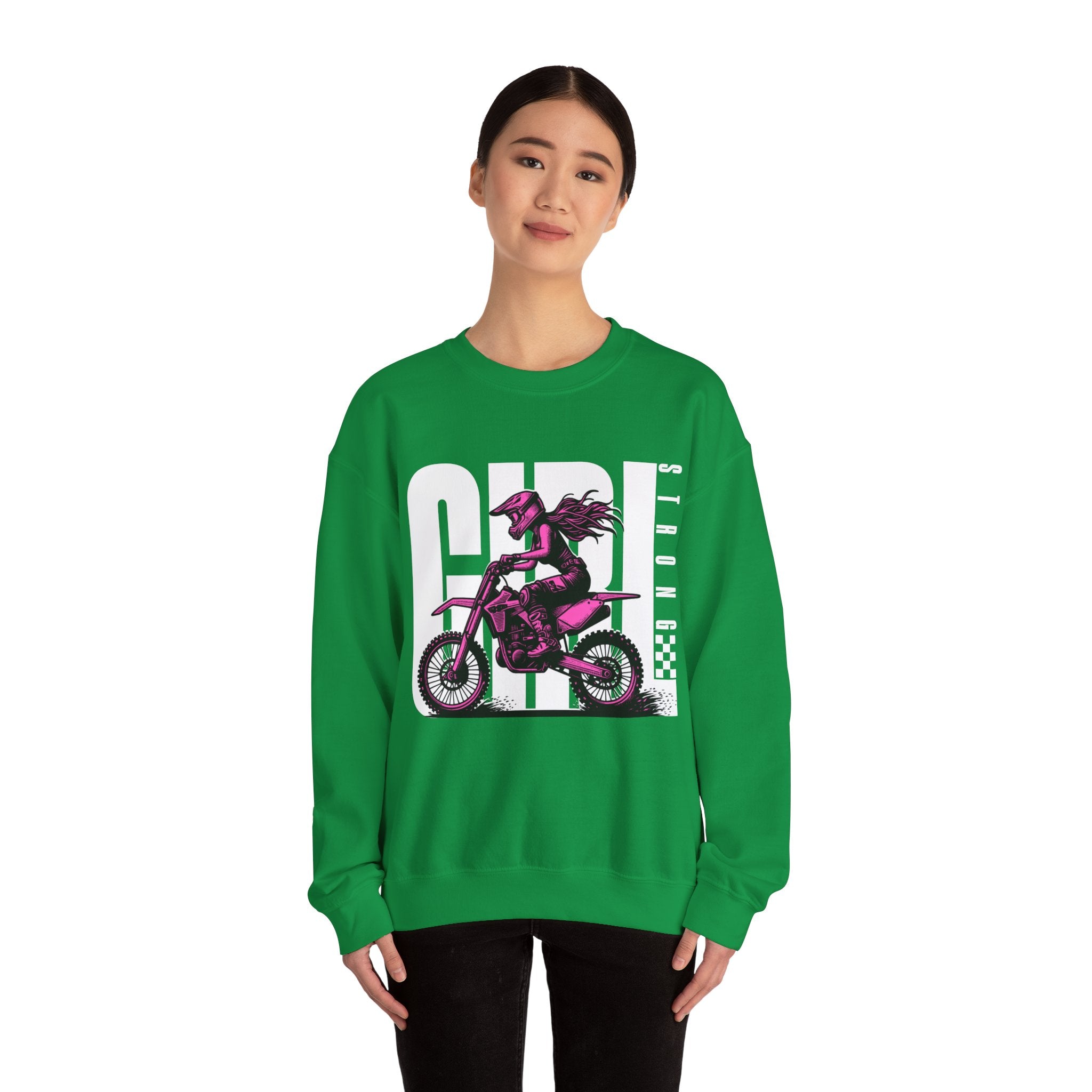 Strong Girl - Unisex Heavy Blend™ Crewneck Sweatshirt