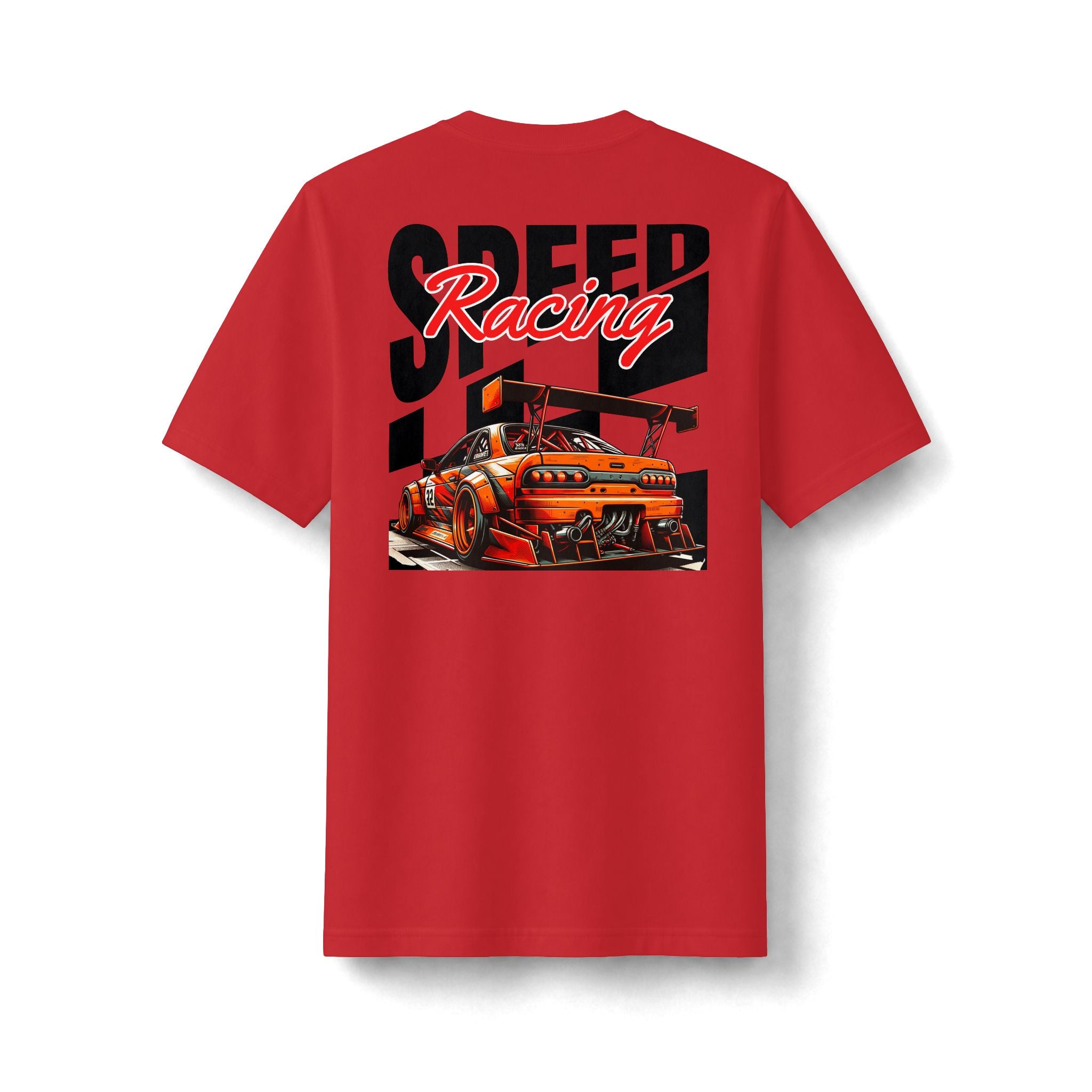 Racing Speed Graphic Tee — Vintage Drift Car Short-Sleeve Shirt