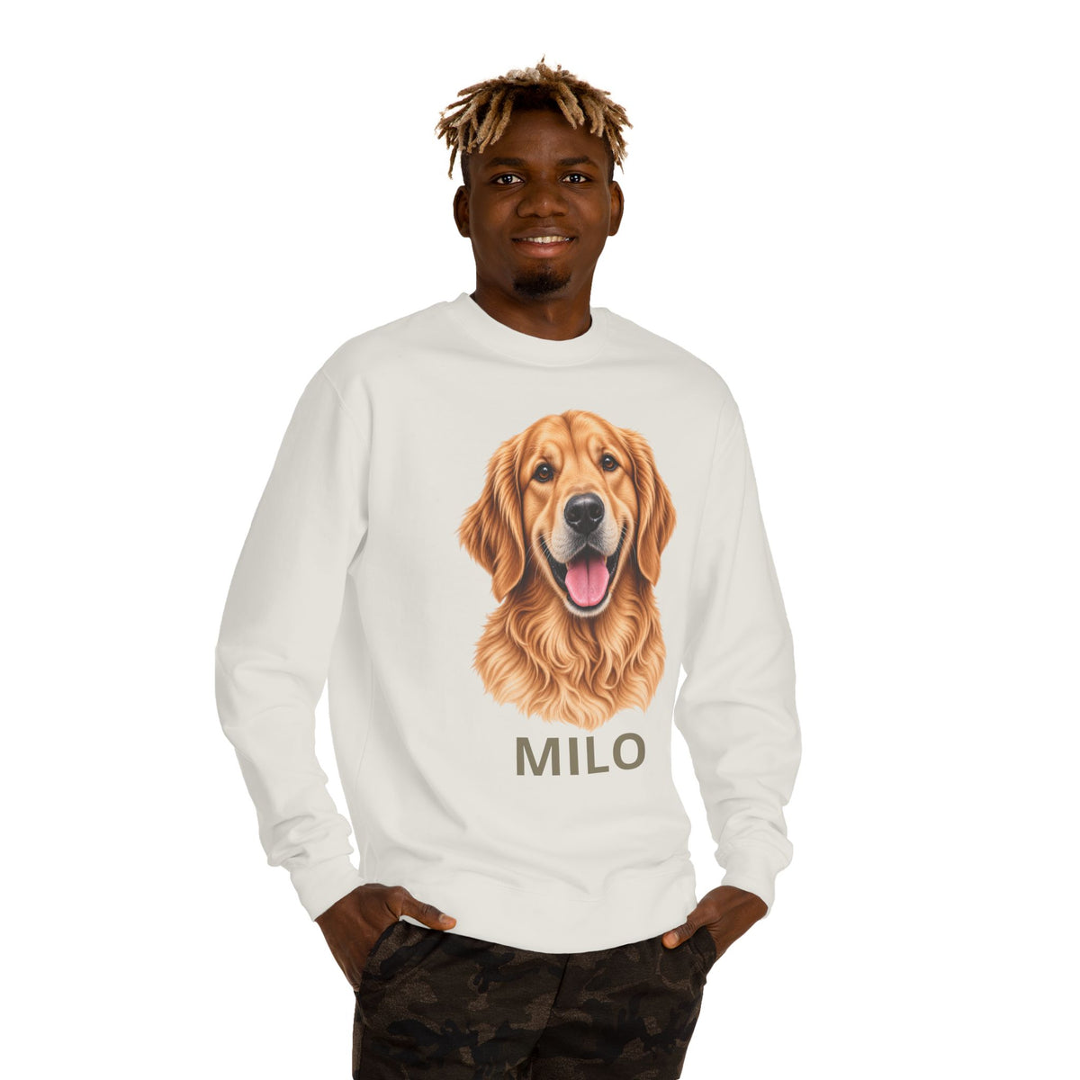 Custom Pet Portrait Crewneck – Personalized Pet Sweatshirt