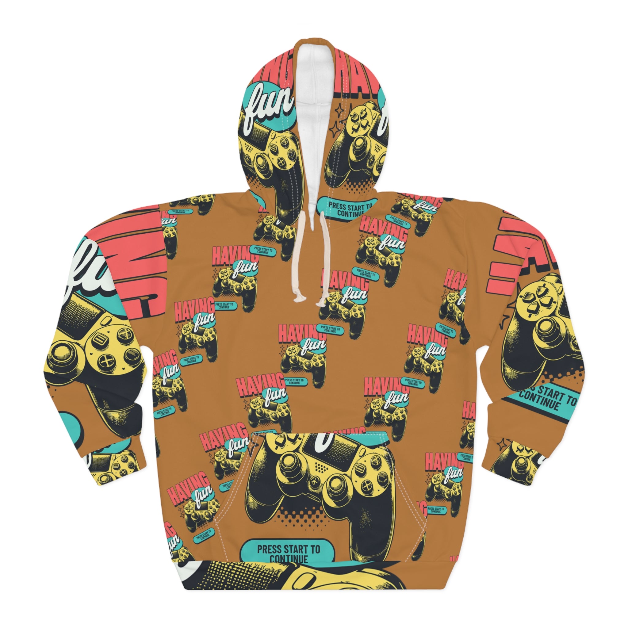 Retro Gamer Unisex Pullover Hoodie - Perfect for Game Nights, Birthdays, Christmas, and Everyday Wear, Fun Gaming Fashion