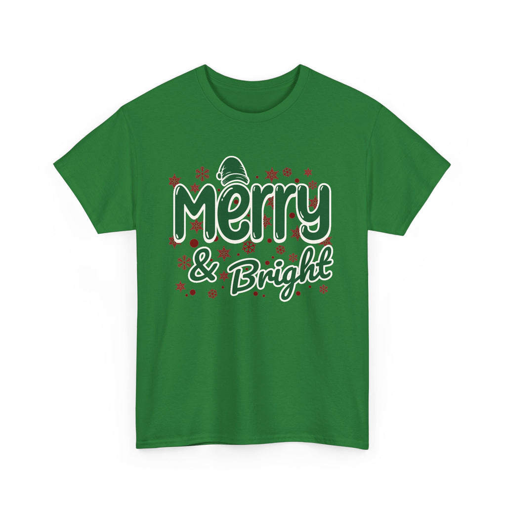 Merry and Bright Christmas Shirt, Retro Holiday Graphic Tee, Vintage Christmas T-Shirt, Festive Xmas Gift