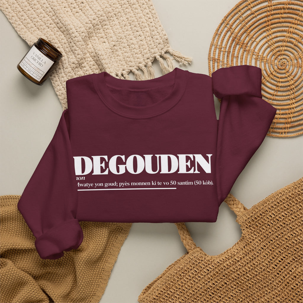 DEGOUDEN Haitian Creole Definition Gen Z Crewneck Sweatshirt