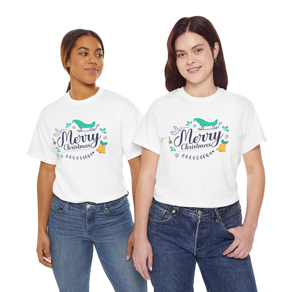 Merry Christmas Shirt, Elegant Holiday Graphic Tee, Festive Christmas Typography T-Shirt, Cute Winter Holiday Gift