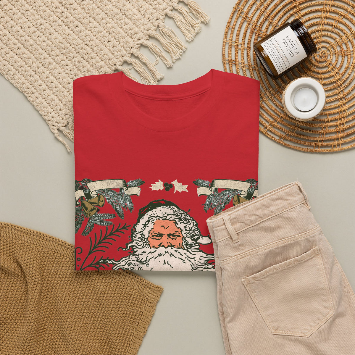 Vintage Santa Christmas Shirt, Retro Merry Christmas Tee, Old Fashioned Santa Graphic T-Shirt, Nostalgic Holiday Gift