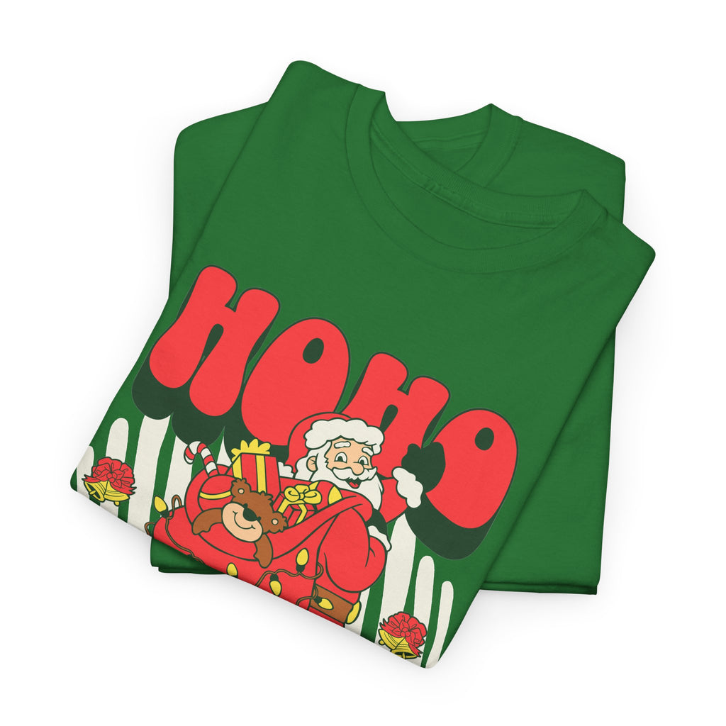 Retro Santa Christmas Shirt, Ho Ho Merry Christmas Tee, Vintage Holiday Graphic T-Shirt, Cute Santa Claus Gift