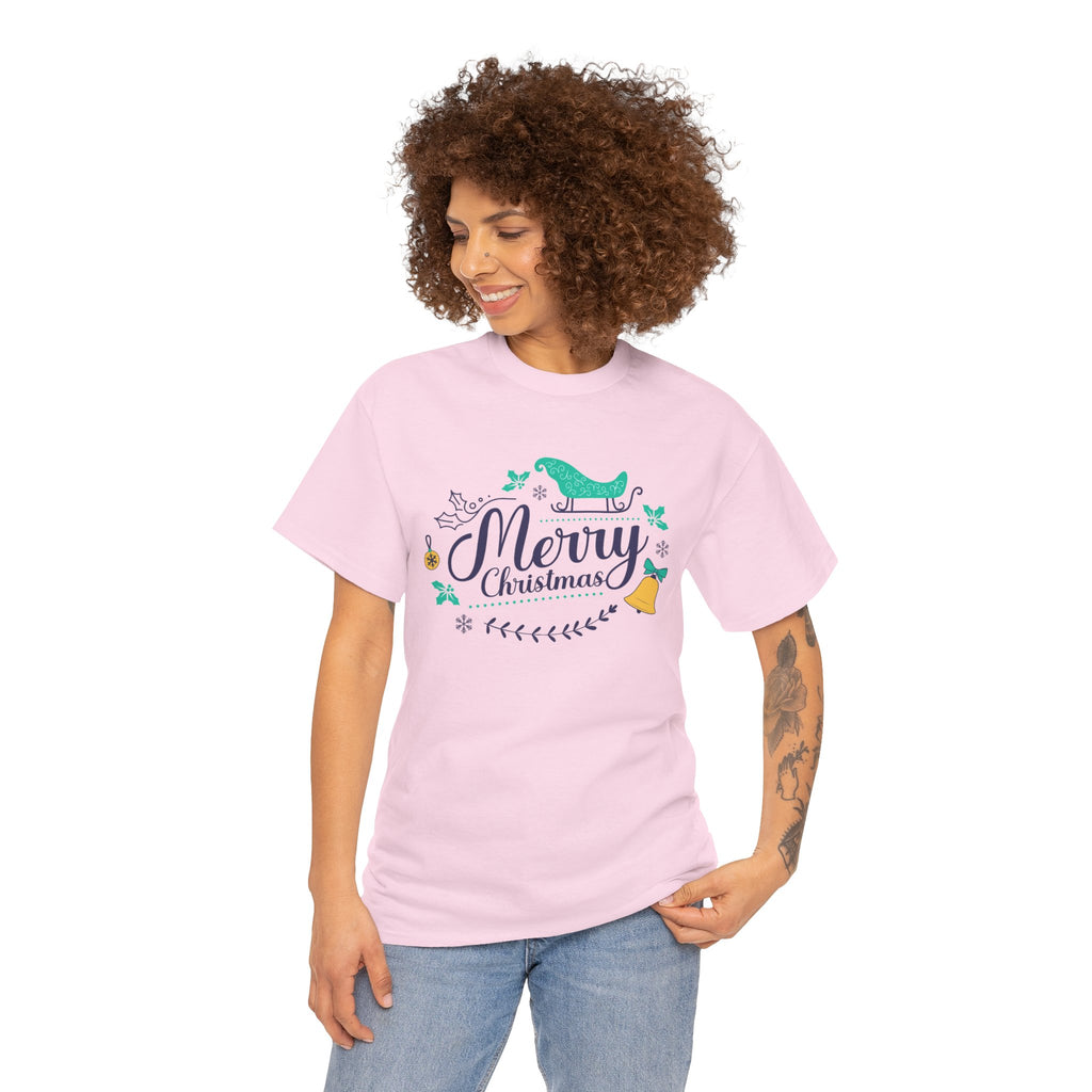 Merry Christmas Shirt, Elegant Holiday Graphic Tee, Festive Christmas Typography T-Shirt, Cute Winter Holiday Gift