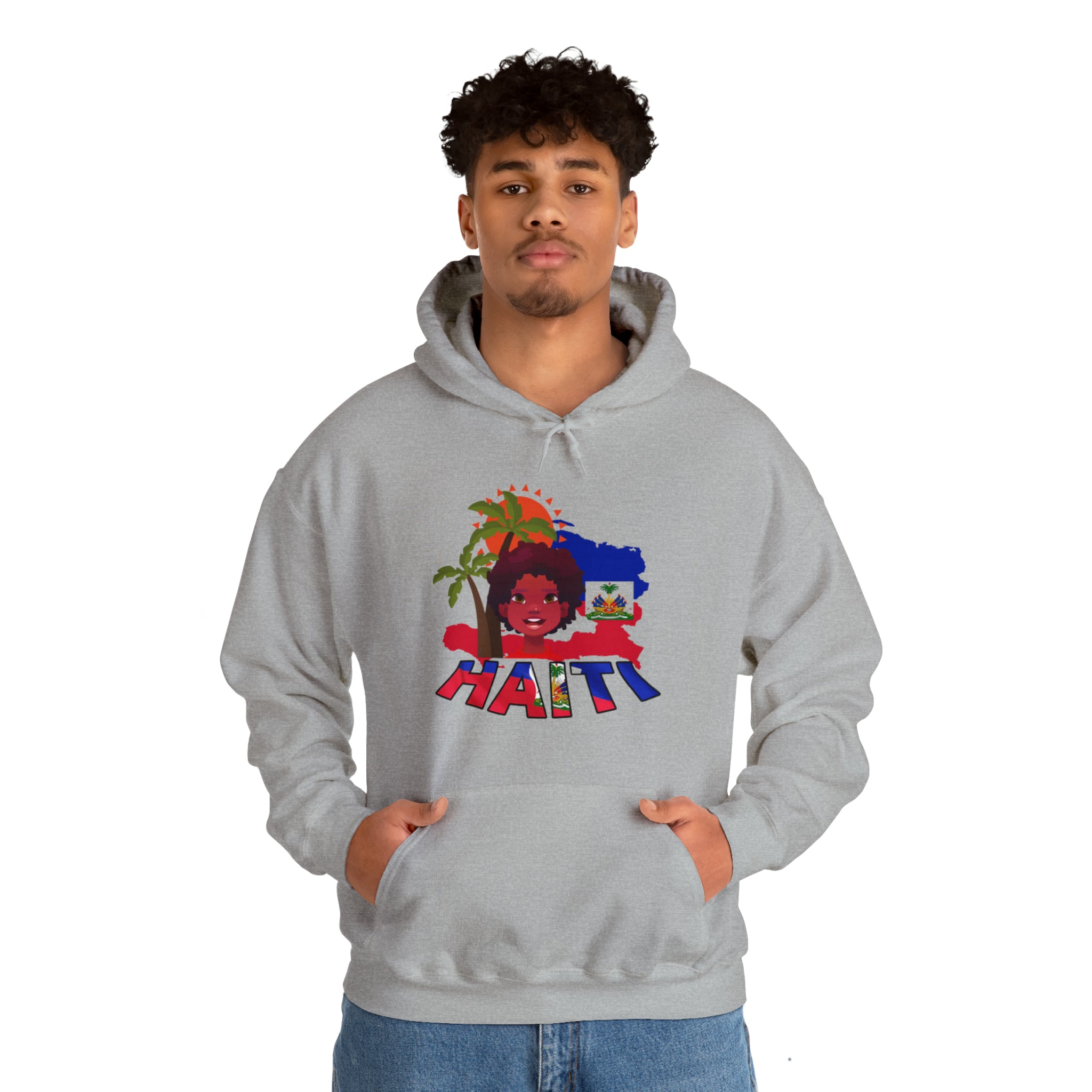 Haiti 509 Co. - Unisex Heavy Blend™ Hooded Sweatshirt Design By Itchy/HBS