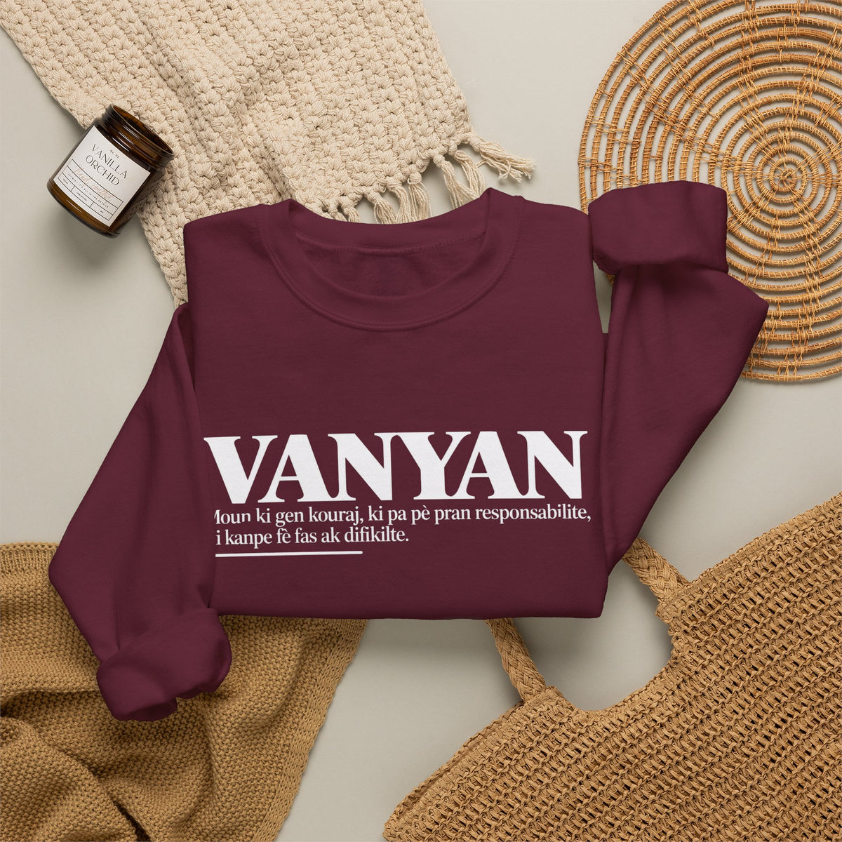 VANYAN Haitian Creole Definition Gen Z Crewneck Sweatshirt