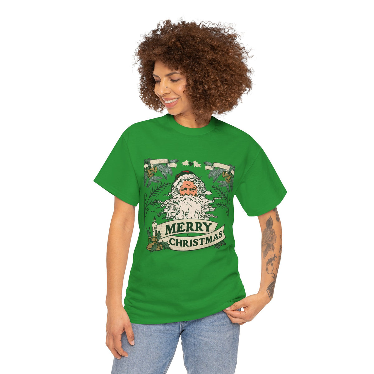 Vintage Santa Christmas Shirt, Retro Merry Christmas Tee, Old Fashioned Santa Graphic T-Shirt, Nostalgic Holiday Gift
