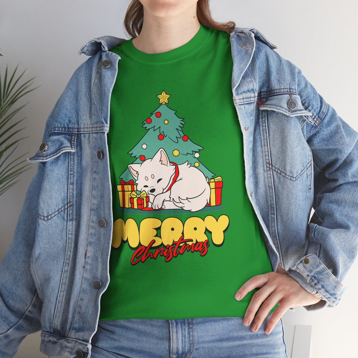 Cute Christmas Dog Shirt, Merry Christmas Puppy Tee, Dog Lover Christmas Gift, Cozy Holiday Graphic T-Shirt