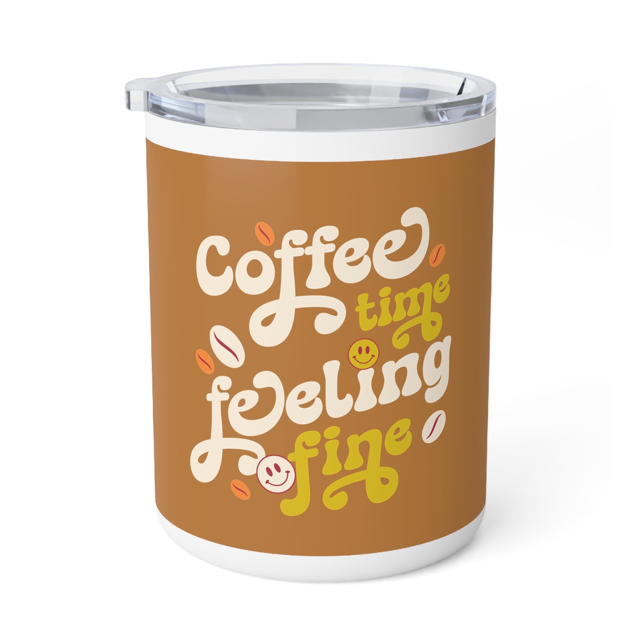 Light Brown Coffe Mug- Drinkware for Coffee Lovers, 10oz Insulated Design