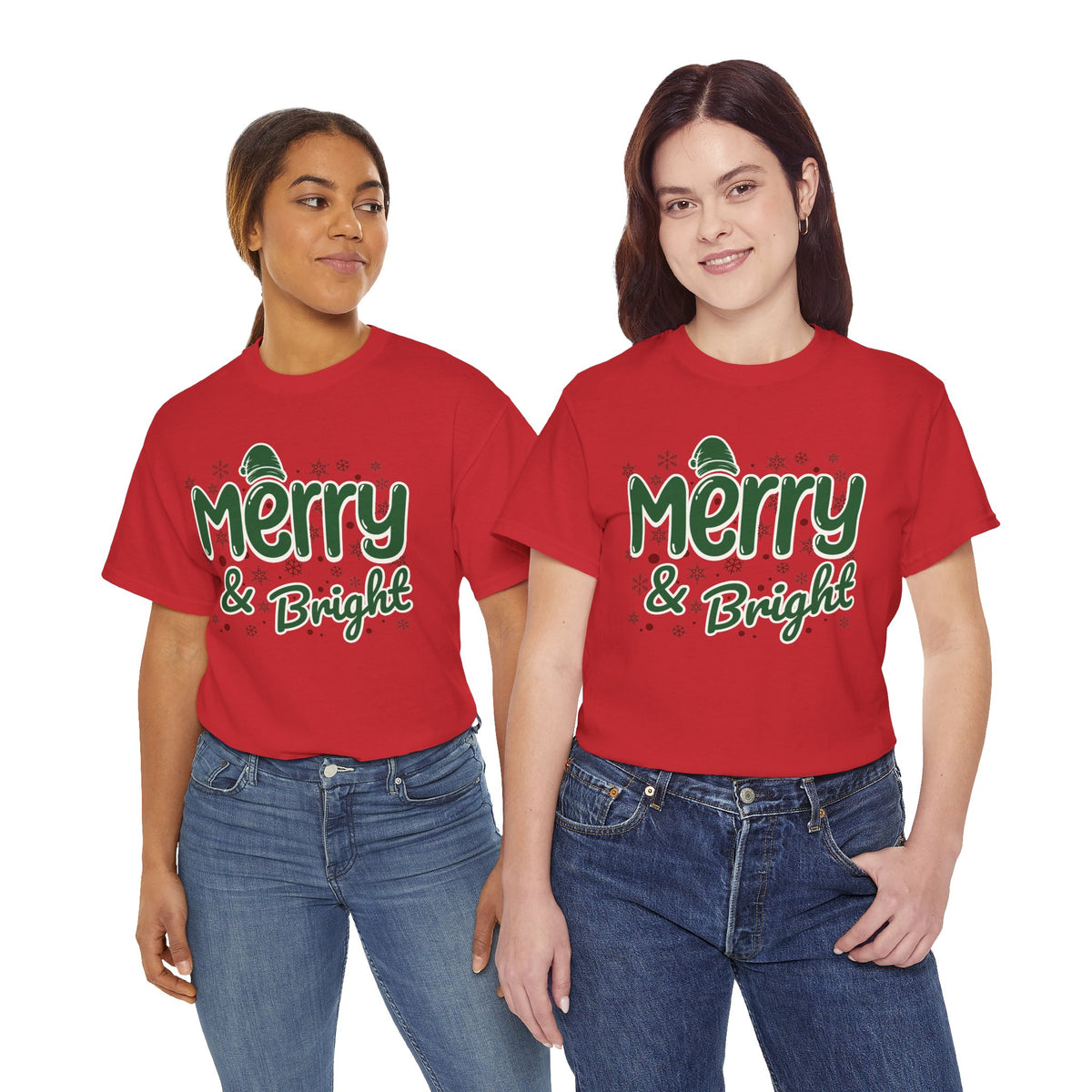 Merry and Bright Christmas Shirt, Retro Holiday Graphic Tee, Vintage Christmas T-Shirt, Festive Xmas Gift
