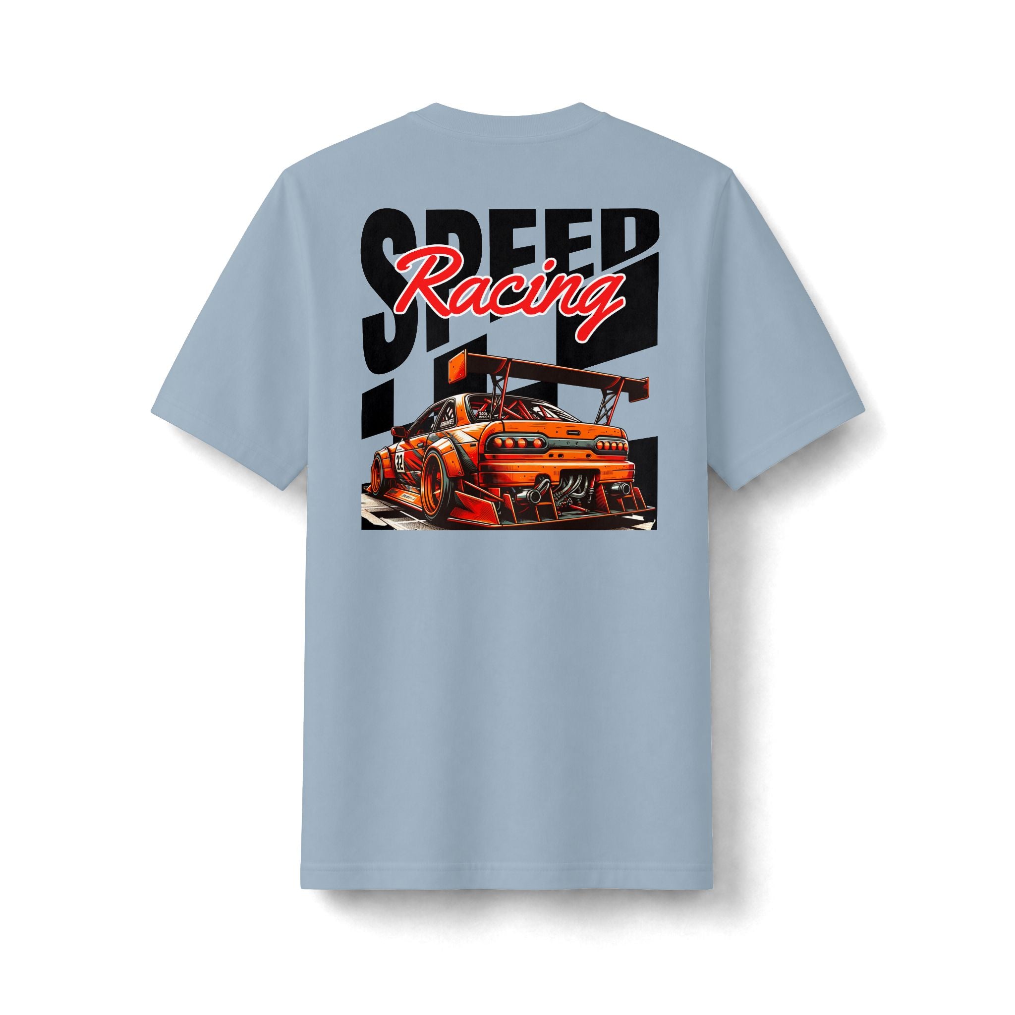 Racing Speed Graphic Tee — Vintage Drift Car Short-Sleeve Shirt
