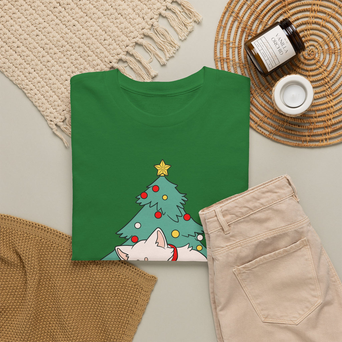 Cute Christmas Dog Shirt, Merry Christmas Puppy Tee, Dog Lover Christmas Gift, Cozy Holiday Graphic T-Shirt